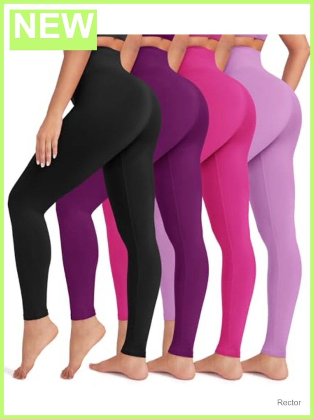 4 Pack Buttery Soft High Rise Yoga Leggings Full Length & Capri Stretch